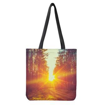 Sunrise Forest Print Tote Bag | Newhawaiianshirts AU