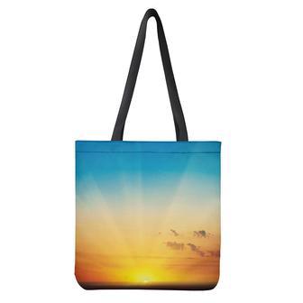 Sunrise Horizon Print Tote Bag | Newhawaiianshirts CA