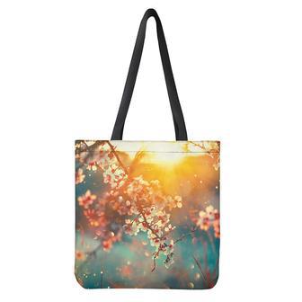 Sunrise Japanese Cherry Blossom Print Tote Bag | Newhawaiianshirts