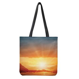 Sunrise Road Print Tote Bag | Newhawaiianshirts