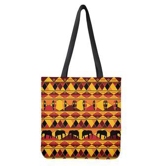 Sunset African Tribal Pattern Print Tote Bag | Newhawaiianshirts UK