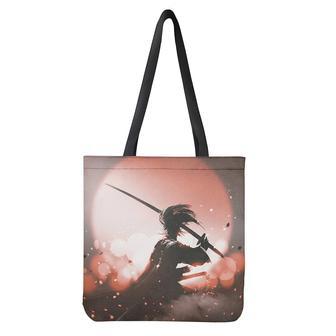 Sunset Japanese Samurai Print Tote Bag | Newhawaiianshirts AU