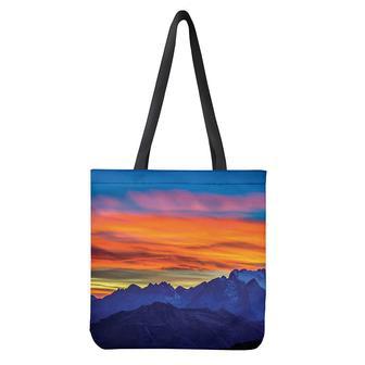 Sunset Mountain Print Tote Bag | Newhawaiianshirts