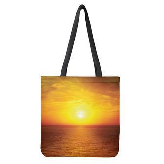 Sunset Over Sea Print Tote Bag | Newhawaiianshirts DE