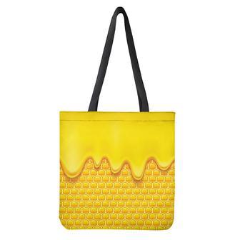 Sweet Honey Honeycomb Print Tote Bag | Newhawaiianshirts