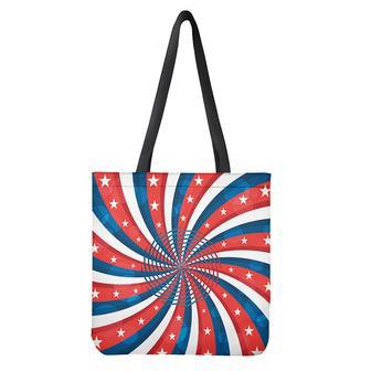 Swirly American Patriotic Print Tote Bag | Newhawaiianshirts