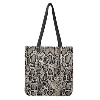 Tan And Black Snakeskin Print Tote Bag | Newhawaiianshirts