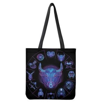 Taurus And Astrological Signs Print Tote Bag | Newhawaiianshirts AU