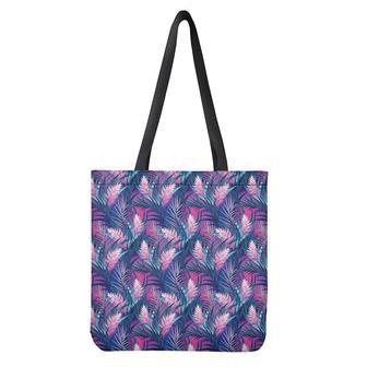 Teal And Pink Tropical Floral Print Tote Bag | Newhawaiianshirts DE