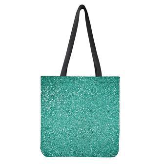 Teal (Not Real) Glitter Print Tote Bag | Newhawaiianshirts UK