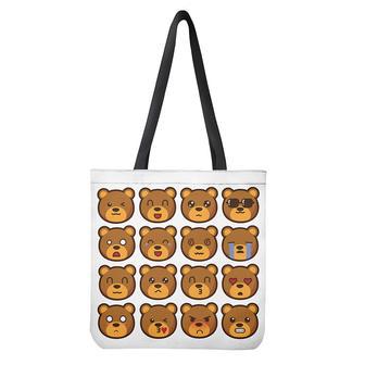 Teddy Bear Emoji Print Tote Bag | Newhawaiianshirts UK