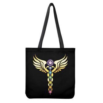 The Seven Chakras Caduceus Print Tote Bag | Newhawaiianshirts AU