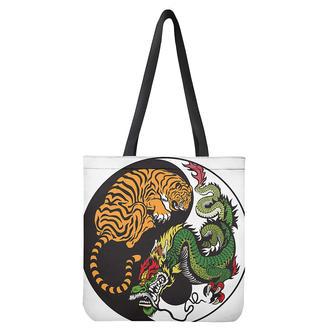 Tiger And Dragon Yin Yang Print Tote Bag | Newhawaiianshirts UK