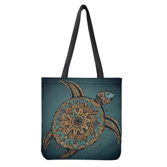 Tribal Sea Turtle Print Tote Bag | Newhawaiianshirts AU