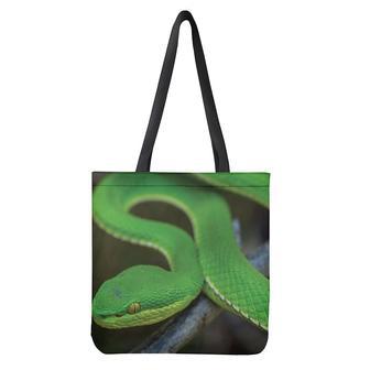 Trimeresurus Albolabris Snake Print Tote Bag | Newhawaiianshirts