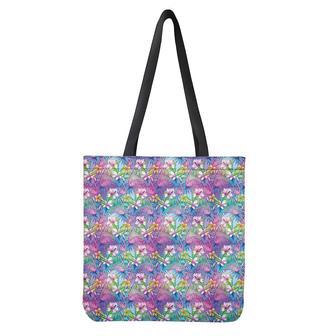 Tropical Flamingo And Hibiscus Print Tote Bag | Newhawaiianshirts DE