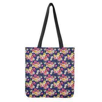 Tropical Frangipani Plumeria Print Tote Bag | Newhawaiianshirts DE