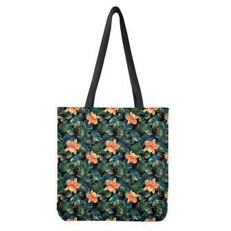 Tropical Leaf And Hawaiian Flower Print Tote Bag | Newhawaiianshirts CA