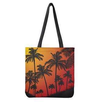 Tropical Palm Tree Sunset Print Tote Bag | Newhawaiianshirts