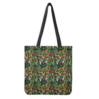 Tropical Patchwork Pattern Print Tote Bag | Newhawaiianshirts