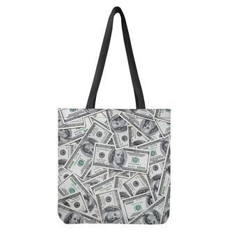 Us Dollar Pattern Print Tote Bag | Newhawaiianshirts DE