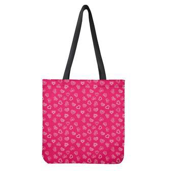 Valentine's Day Geometric Heart Print Tote Bag | Newhawaiianshirts