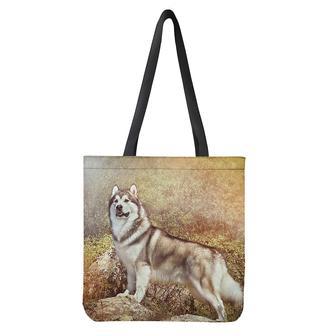 Vintage Alaskan Malamute Print Tote Bag | Newhawaiianshirts