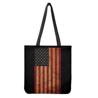 Vintage American Flag Print Tote Bag | Newhawaiianshirts UK