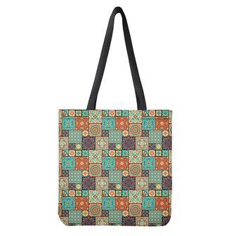 Vintage Floral Patchwork Pattern Print Tote Bag | Newhawaiianshirts