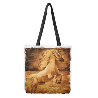 Vintage Horse Painting Print Tote Bag | Newhawaiianshirts