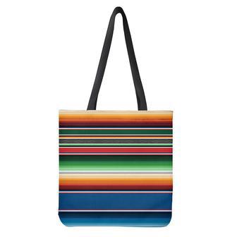 Vintage Mexican Blanket Pattern Print Tote Bag | Newhawaiianshirts CA