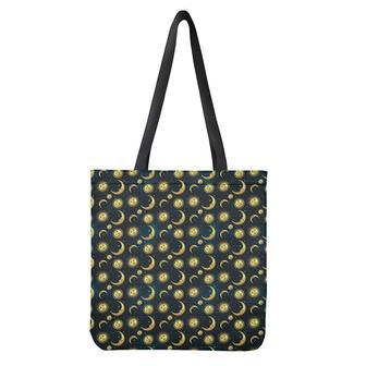 Vintage Moon And Sun Pattern Print Tote Bag | Newhawaiianshirts AU