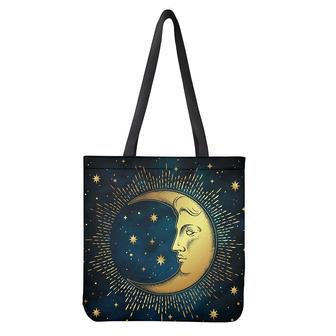 Vintage Moon And Sun Print Tote Bag | Newhawaiianshirts CA