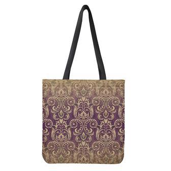 Vintage Western Damask Floral Print Tote Bag | Newhawaiianshirts DE