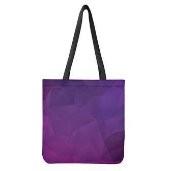 Violet Polygonal Geometric Print Tote Bag | Newhawaiianshirts