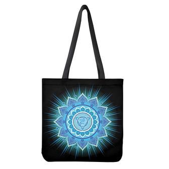 Vishuddha Chakra Mandala Print Tote Bag | Newhawaiianshirts CA