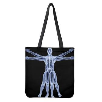 Vitruvian Man X-Ray Print Tote Bag | Newhawaiianshirts CA