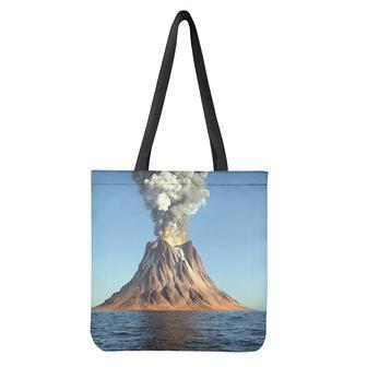 Volcanic Mountain Print Tote Bag | Newhawaiianshirts CA