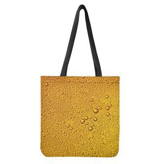 Water Drops On Beer Print Tote Bag | Newhawaiianshirts