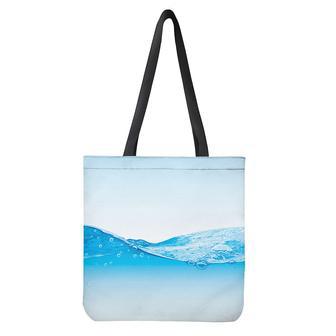 Water Wave Print Tote Bag | Newhawaiianshirts CA