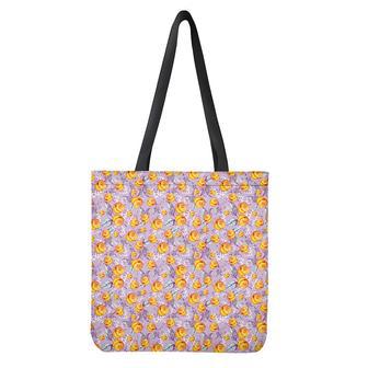 Watercolor Apricot Fruit Pattern Print Tote Bag | Newhawaiianshirts CA