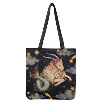 Watercolor Capricorn Zodiac Sign Print Tote Bag | Newhawaiianshirts CA