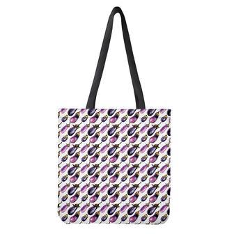 Watercolor Eggplant Pattern Print Tote Bag | Newhawaiianshirts DE