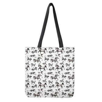 Watercolor Horse Pattern Print Tote Bag | Newhawaiianshirts CA