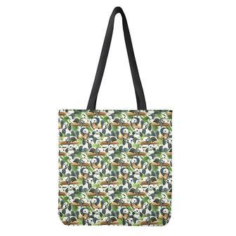 Watercolor Panda Bear Pattern Print Tote Bag | Newhawaiianshirts DE