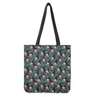 Watercolor Protea Pattern Print Tote Bag | Newhawaiianshirts AU