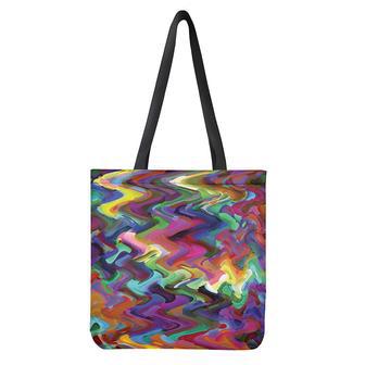 Watercolor Psychedelic Print Tote Bag | Newhawaiianshirts UK