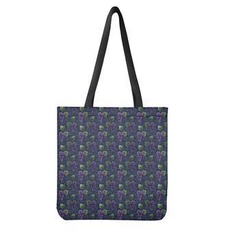 Watercolor Purple Grapes Pattern Print Tote Bag | Newhawaiianshirts CA