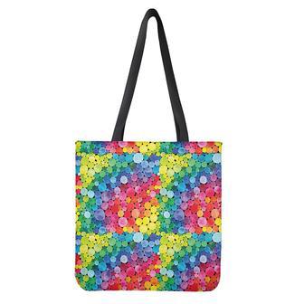 Watercolor Rainbow Pattern Print Tote Bag | Newhawaiianshirts CA