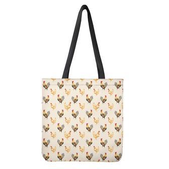 Watercolor Rooster Pattern Print Tote Bag | Newhawaiianshirts